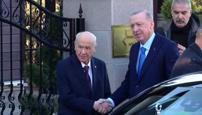Cumhurbaşkanı Erdoğan, MHP Genel Başkanı Bahçeli ile bir araya geldi
