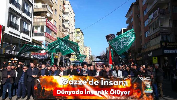 Diyarbakır’da İsrail’in Gazze saldırıları protesto edildi
