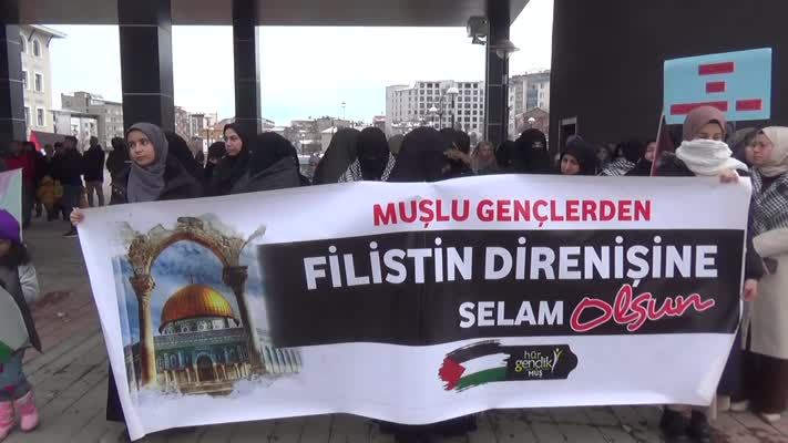 Gazze’de ateşkesin sağlanması Muş’ta sevinçle karşılandı