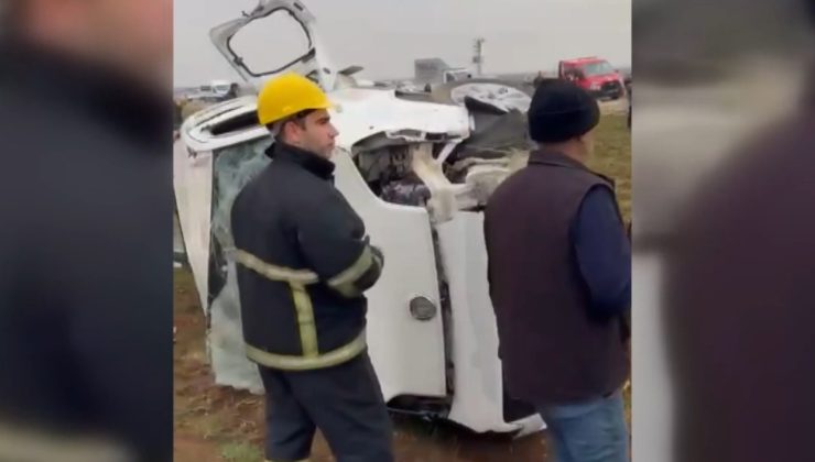 Mardin Kızıltepe’de hafif ticari araç devrildi: 5 yaralı