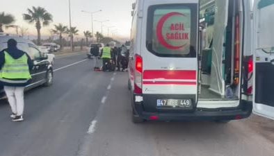 Mardin’de motosiklet ile hafif ticari aracın çarpıştığı kazada 1 kişi yaralandı