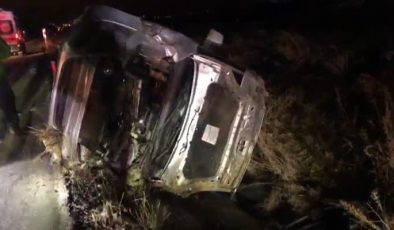 Otomobilin devrilmesi sonucu 1 kişi öldü, 1 kişi yaralandı