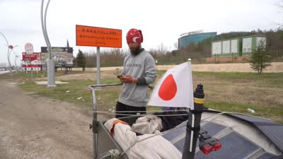 Yürüyerek dünya turu yapan Japon gezgin Türkiye’yi çok sevdi