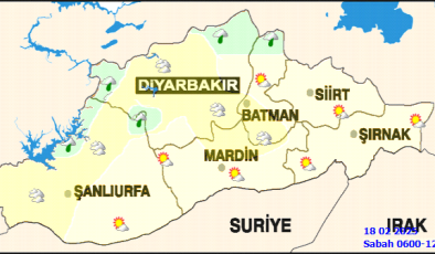 Diyarbakır’da mevsim normallerinin üzerinde bir gün bekleniyor
