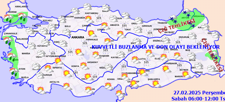 Diyarbakır ve ilçelerinde yeni güne soğuk ama sakin başlangıç