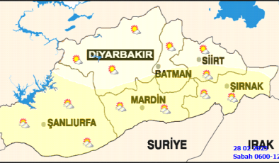 Diyarbakır’da Bugün Puslu ve Bulutlu Bir Gün Bekleniyor