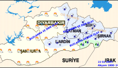Diyarbakır’da dondurucu gece: Sıcaklık -11°C’ye düşecek