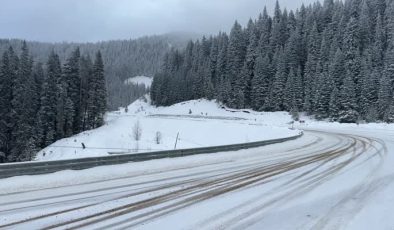 Ilgaz Dağı’nda kar kalınlığı 20 santimetreye ulaştı