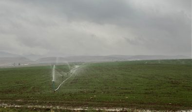 Kaçak trafoyla yağmurlu havada tarlasını suladı