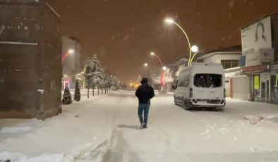 Van’da soğuk hava yerini kara bıraktı, yollar beyaza büründü
