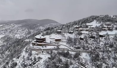 Yenice Ihlamur Teras ve Gökgöz Göleti’nde büyüleyici kış manzarası