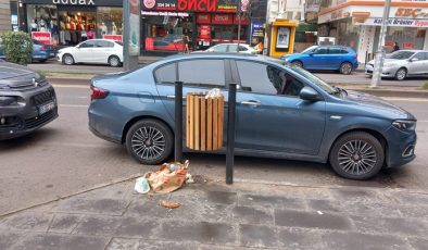 Diyarbakır’da çöp kovası bırakıldı ;Yine olmadı !