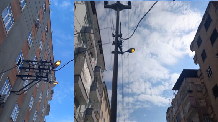 Gündüz ortası sokak lambaları halen açık!