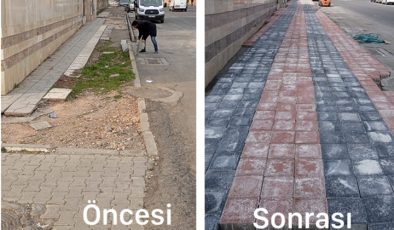 Bağlar Belediyesi’nden Karanfil 7 Caddesi’ne Kaldırım Çalışması