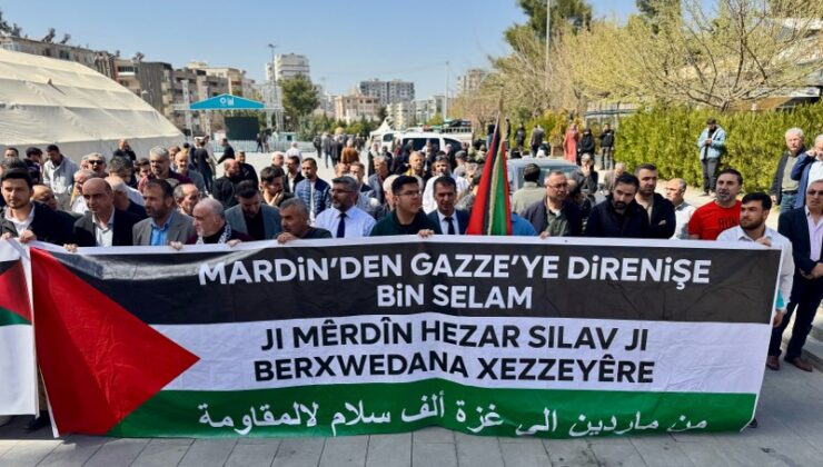 Mardin ve Siirt’te İsrail’in Gazze’ye yönelik saldırıları protesto edildi