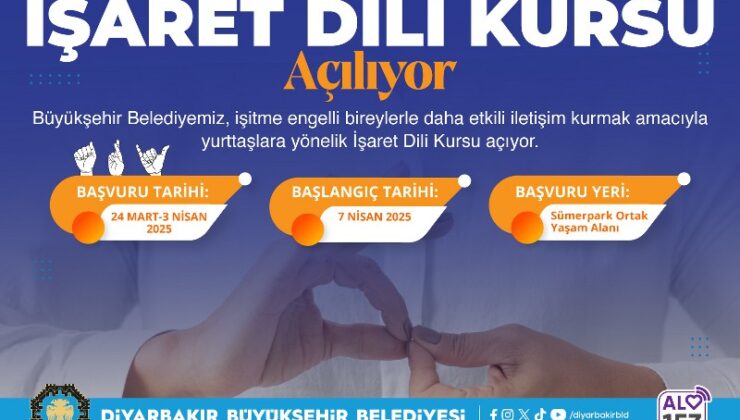 Diyarbakır’da işaret dili kursu açılıyor