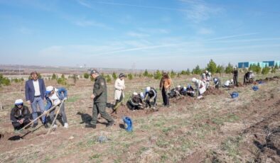 Diyarbakır’da öğrenciler atık toplayıp fidan dikerek doğayı koruyor