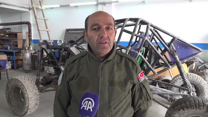 Erzincanlı usta doğal gaz borularından off-road aracı yaptı