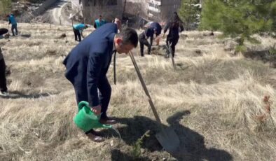 Hakkari’de fidanlar toprakla buluşturuldu