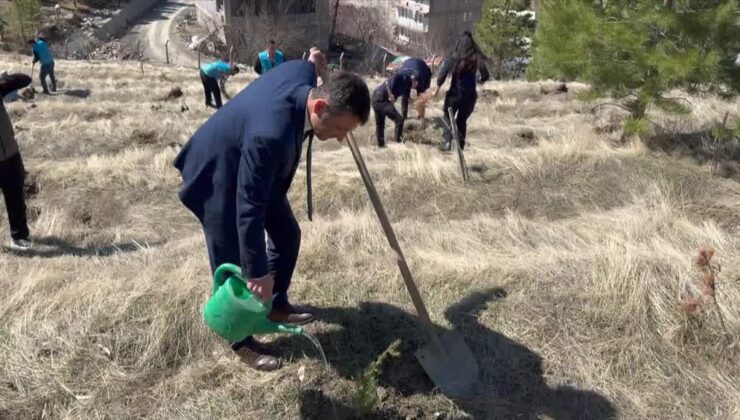 Hakkari’de fidanlar toprakla buluşturuldu