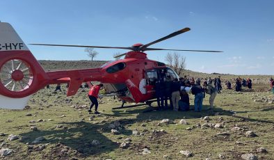 Helikopter Ambulans Kırsal Alanda Yaralanan Hasta İçin Havalandı