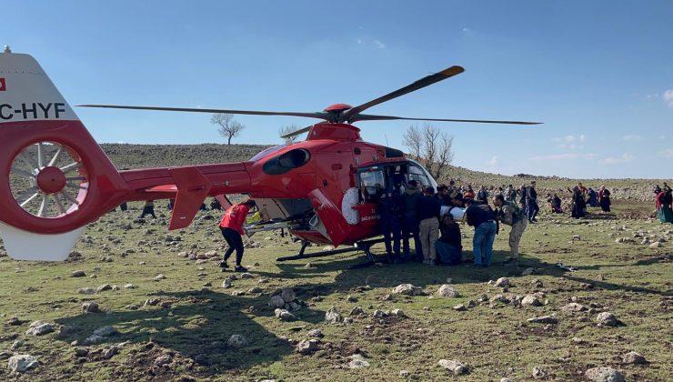 Helikopter Ambulans Kırsal Alanda Yaralanan Hasta İçin Havalandı