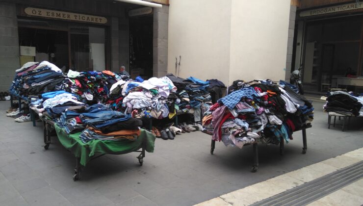 Diyarbakır’da Bayram öncesi ikinci el kıyafet pazarında hareketlilik