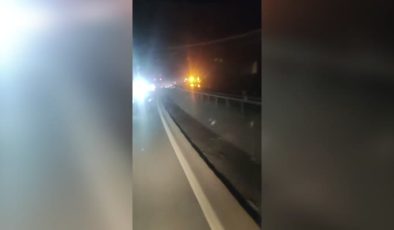 İplik yüklü tırda çıkan yangın ulaşımı aksattı