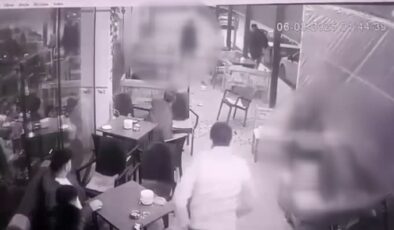 Kahvehaneye düzenlenen silahlı saldırının kamera görüntüleri ortaya çıktı