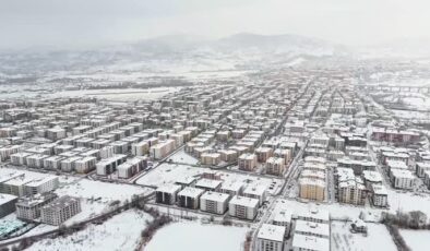 Bingöl beyaza büründü, kar manzarası havadan kaydedildi