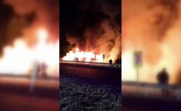 Konya’da seyir halindeki yolcu otobüsünde çıkan yangın söndürüldü