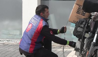 Motokurye iyilik için yollarda: Her yükü gönülden taşıyor