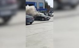Muayeneden geçemeyen aracını yaktı