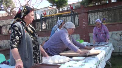 İftar sofraların lezzeti 700 yıllık Dibile tatlısı imece usulüyle yapılıyor