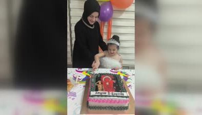 Şehit kızına unutulmaz doğum günü sürprizi