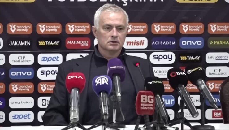 Bodrum FK – Fenerbahçe maçı sonrası Mourinho’dan flaş açıklamalar