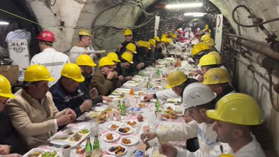 Türk Kızılay, Zonguldak’ta madencilerle iftar programı düzenledi
