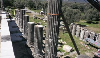 1860 yıllık Zeus Tapınağı restore ediliyor, sütunlar sağlamlaşıyor