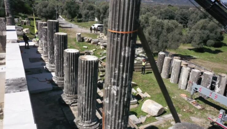 1860 yıllık Zeus Tapınağı restore ediliyor, sütunlar sağlamlaşıyor