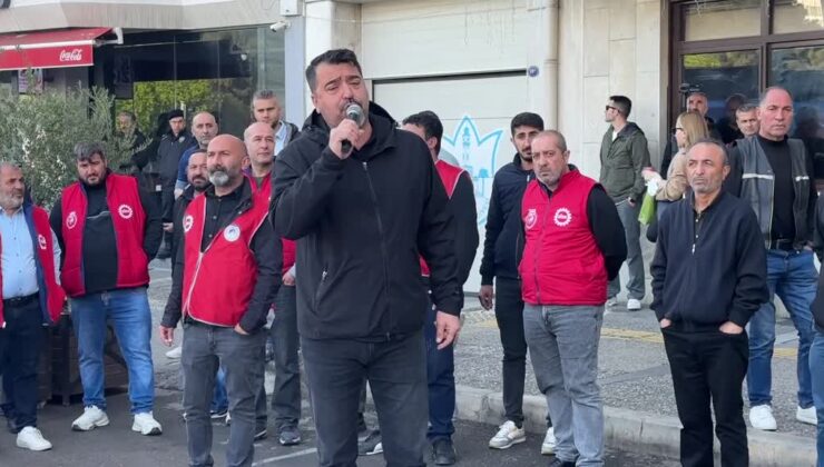 Belediye işçileri eksik maaş ödemesine karşı eyleme başladı