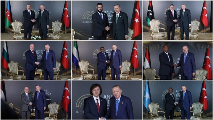 Cumhurbaşkanı’ndan Antalya’da diplomasi trafiği