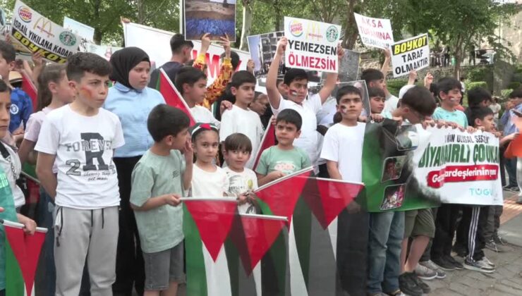 Diyarbakır’da çocuklar Gazzeli yaşıtları için yürüdü