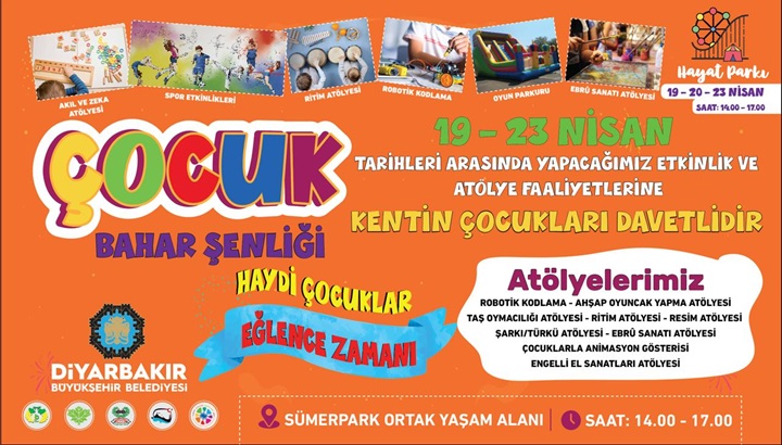 Diyarbakır’da ‘Çocuk Bahar Şenliği’ düzenlenecek