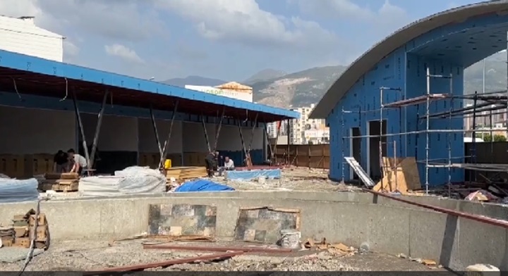 İskenderun’da Dönerciler Çarşısı’nın yapımında sona gelindi