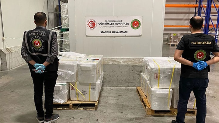 455,2 kilo kokain yakalandı