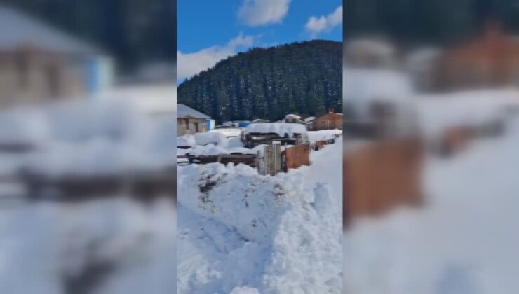 Karda mahsur kalan yaylacıya ekipler yardıma koştu