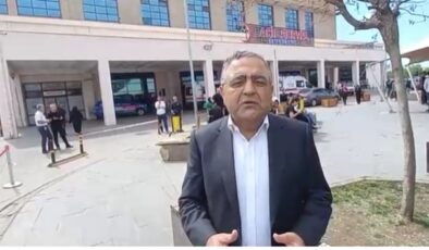 Sezgin Tanrıkulu Araştırma Hastanesi önünde seslendi