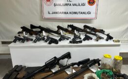 Şanlıurfa’da çok sayıda silah ele geçirildi, 22 zanlı yakalandı