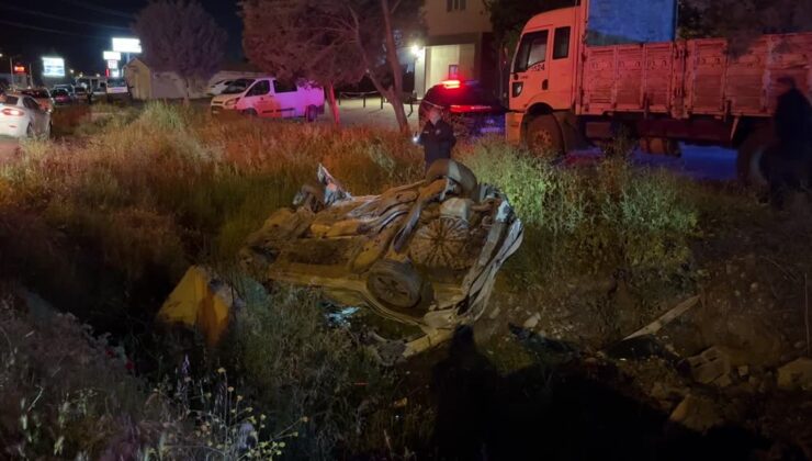 Takla atan otomobildeki 1 kişi öldü, 1 kişi yaralandı