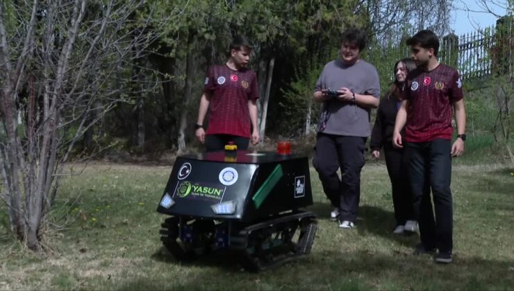 Öğrenciler yaptı, tarım robotu tarlaya iniyor